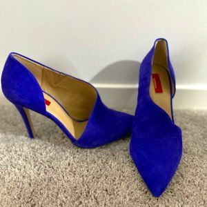 Red Saks Fifth Avenue | Blue Suede pumps